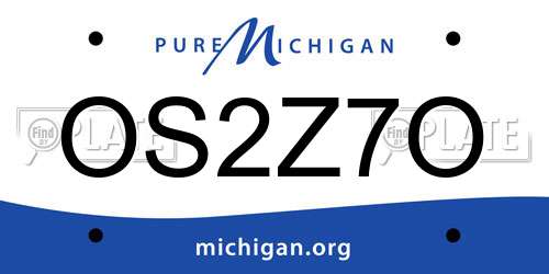 OS2Z7O Michigan License Plate