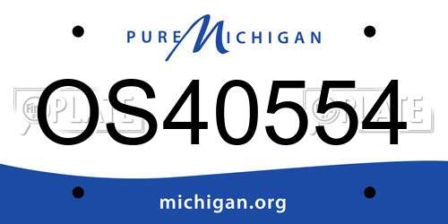 OS40554 Michigan License Plate