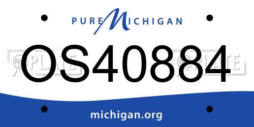 OS40884 Michigan License Plate