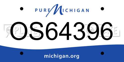 OS64396 Michigan License Plate