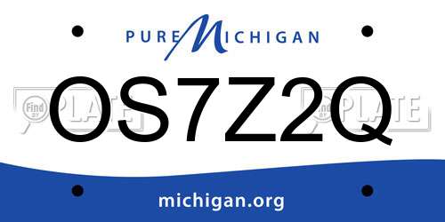 OS7Z2Q Michigan License Plate