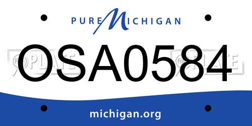 OSA0584 Michigan License Plate