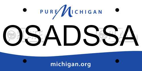 OSADSSA Michigan License Plate