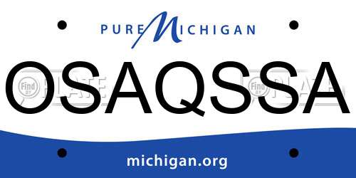 OSAQSSA Michigan License Plate