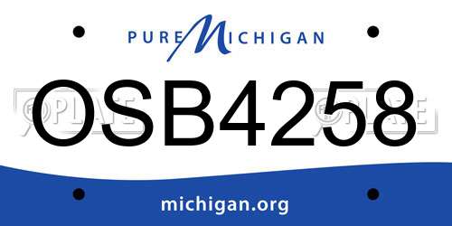 OSB4258 Michigan License Plate