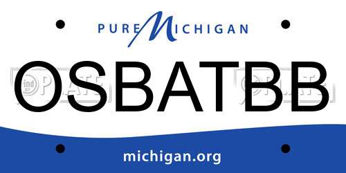OSBATBB Michigan License Plate
