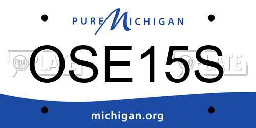 OSE15S Michigan License Plate