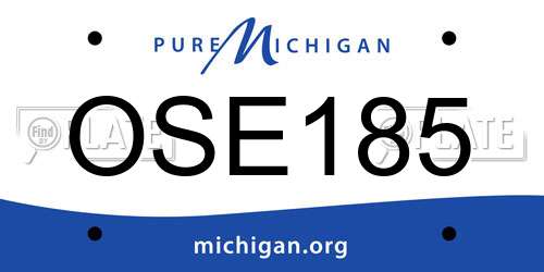 OSE185 Michigan License Plate