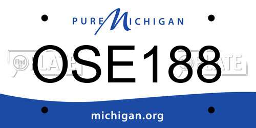 OSE188 Michigan License Plate