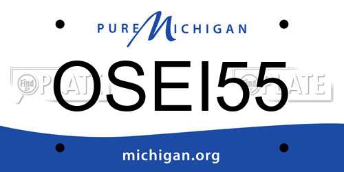 OSEI55 Michigan License Plate