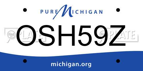 OSH59Z Michigan License Plate