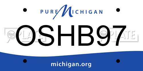 OSHB97 Michigan License Plate
