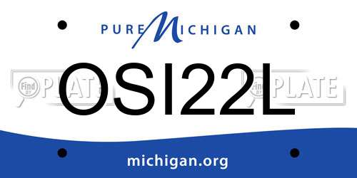 OSI22L Michigan License Plate