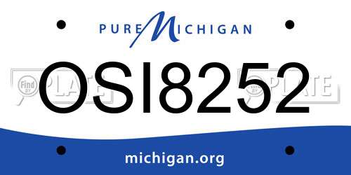 OSI8252 Michigan License Plate