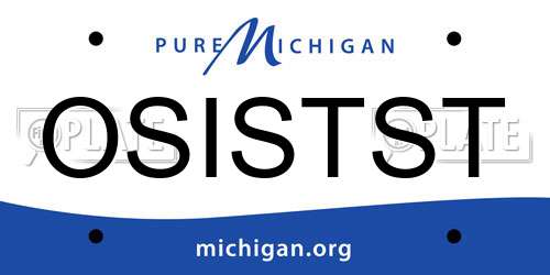 OSISTST Michigan License Plate
