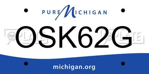 OSK62G Michigan License Plate