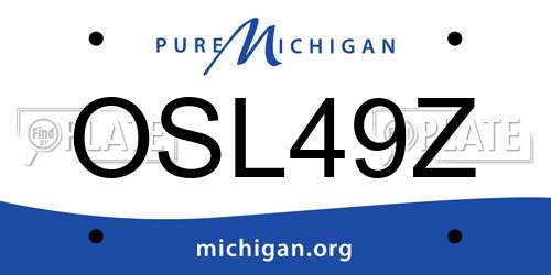 OSL49Z Michigan License Plate