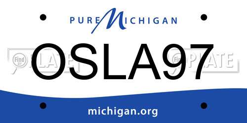 OSLA97 Michigan License Plate
