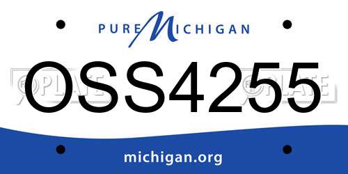 OSS4255 Michigan License Plate