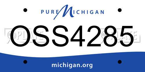 OSS4285 Michigan License Plate