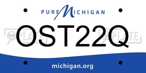 OST22Q Michigan License Plate