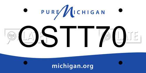 OSTT70 Michigan License Plate
