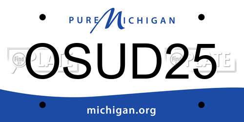 OSUD25 Michigan License Plate