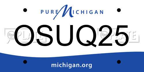 OSUQ25 Michigan License Plate