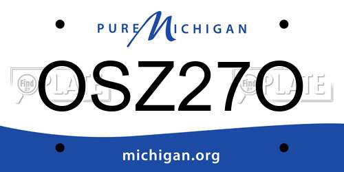 OSZ27O Michigan License Plate