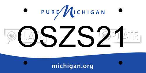 OSZS21 Michigan License Plate