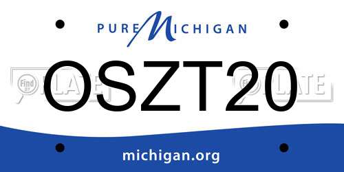 OSZT20 Michigan License Plate