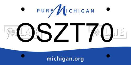 OSZT70 Michigan License Plate