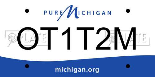 OT1T2M Michigan License Plate