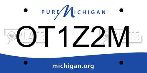 OT1Z2M Michigan License Plate
