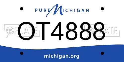 OT4888 Michigan License Plate