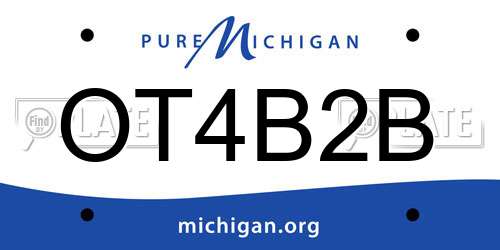 OT4B2B Michigan License Plate