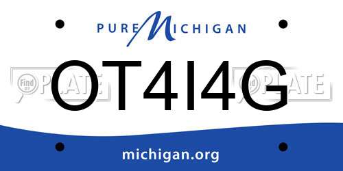 OT4I4G Michigan License Plate