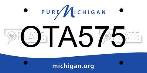 OTA575 Michigan License Plate