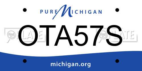 OTA57S Michigan License Plate