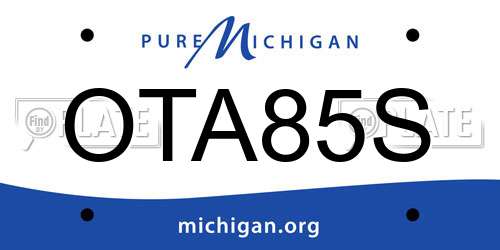 OTA85S Michigan License Plate