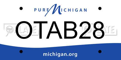 OTAB28 Michigan License Plate