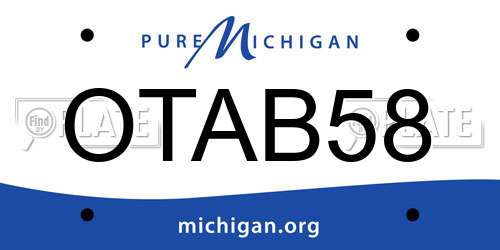 OTAB58 Michigan License Plate