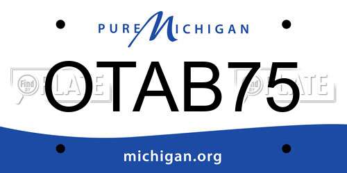 OTAB75 Michigan License Plate