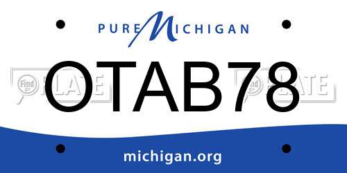 OTAB78 Michigan License Plate