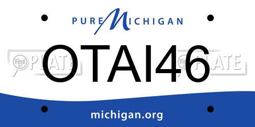 OTAI46 Michigan License Plate