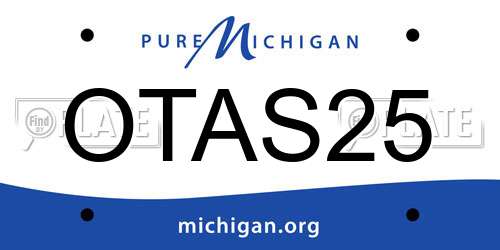 OTAS25 Michigan License Plate