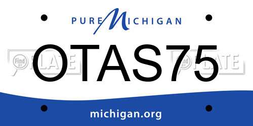 OTAS75 Michigan License Plate