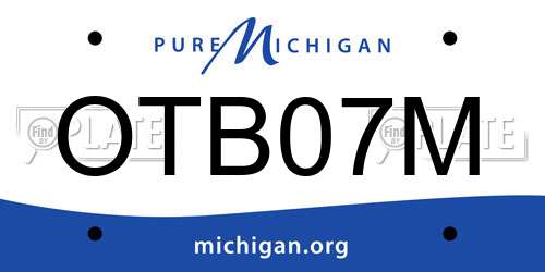 OTB07M Michigan License Plate
