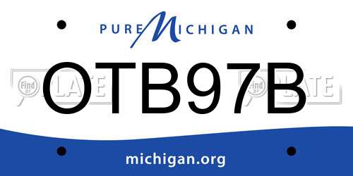 OTB97B Michigan License Plate
