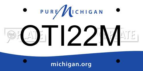 OTI22M Michigan License Plate